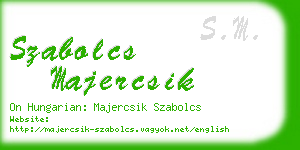 szabolcs majercsik business card